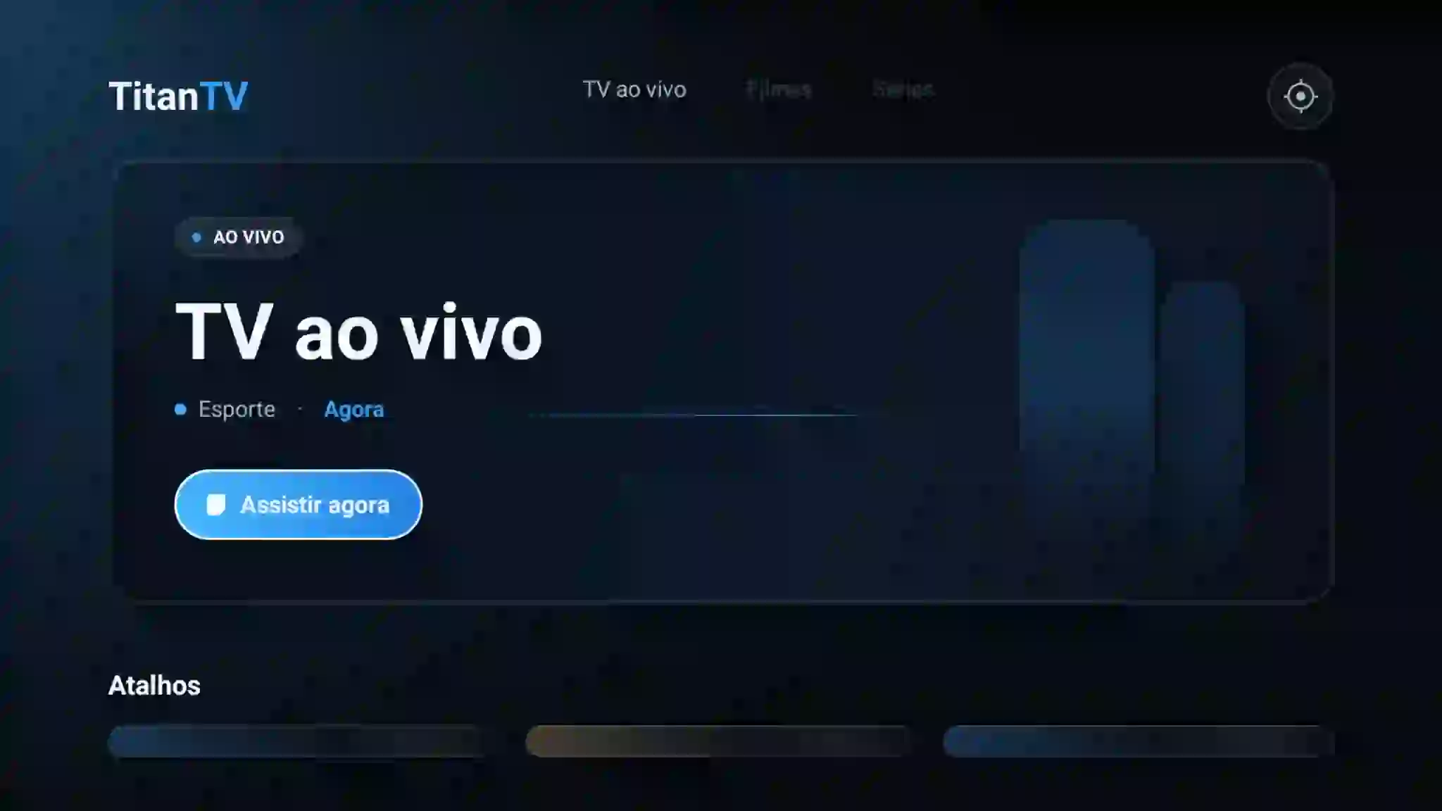 Prévia do TitanTV com navegação para TV ao vivo, filmes e séries